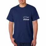 Tricou barbati diferite culori, peste, Jesus